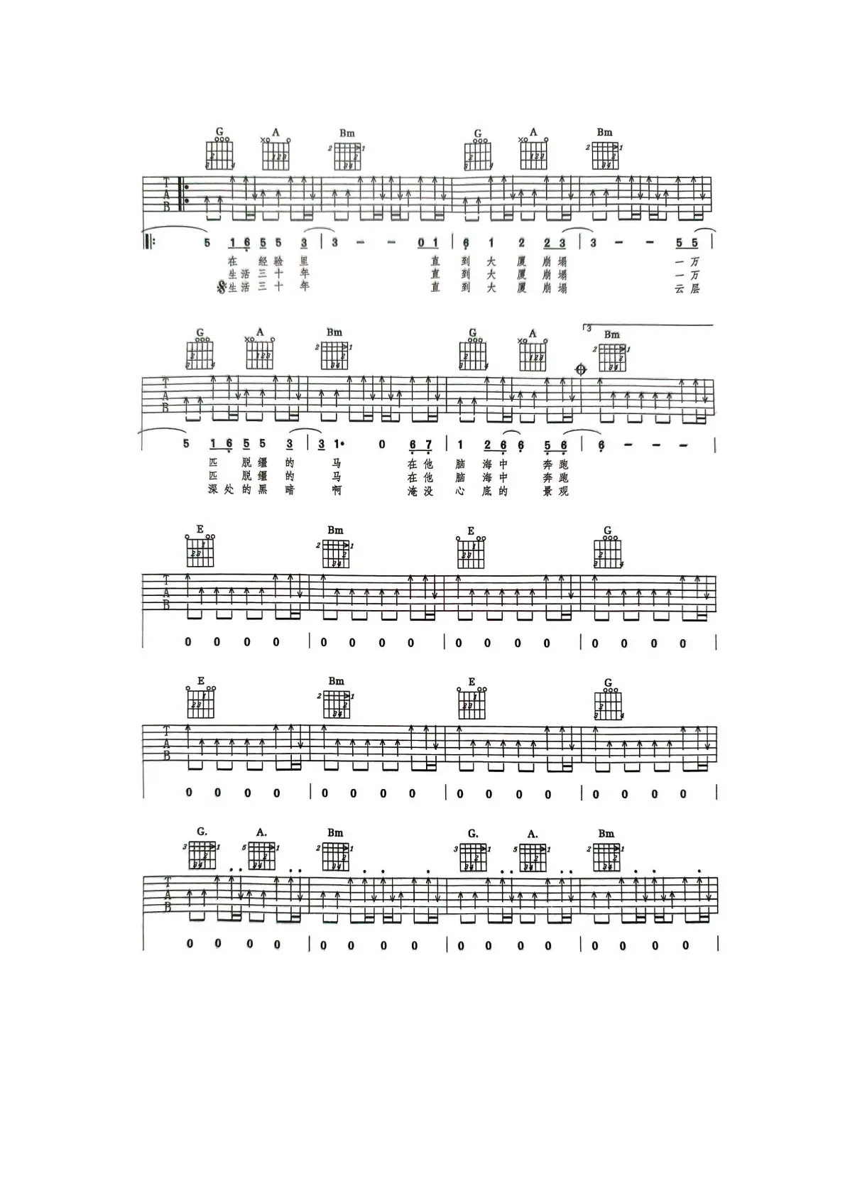 杀死那个石家庄人 曲谱 4